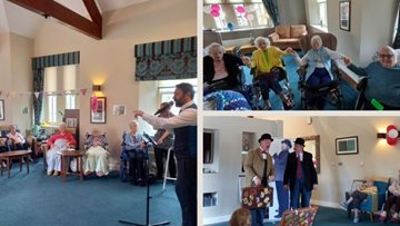 Tameside care home Residents enjoy two live performances this April